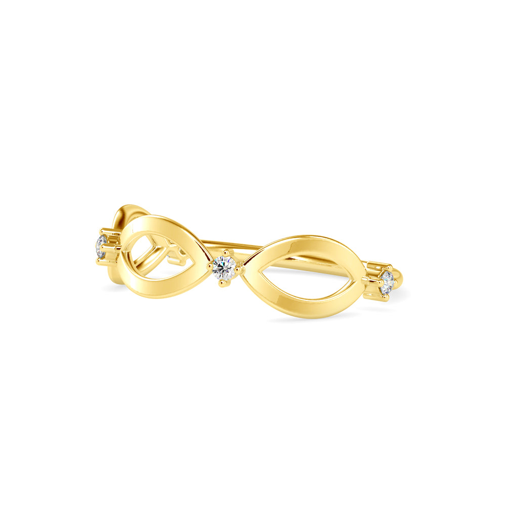 Glittering Trinity Ring