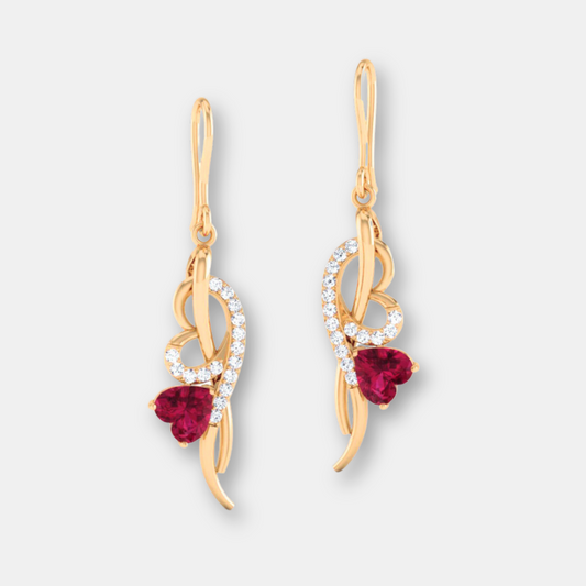 Tumbling Hearts Earrings