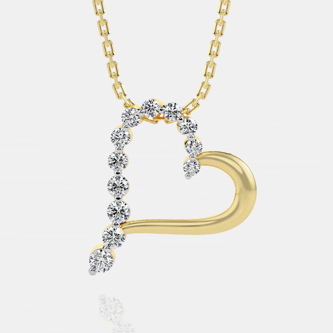Diamond Studded Love Pendant