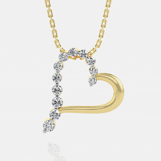 Diamond Studded Love Pendant