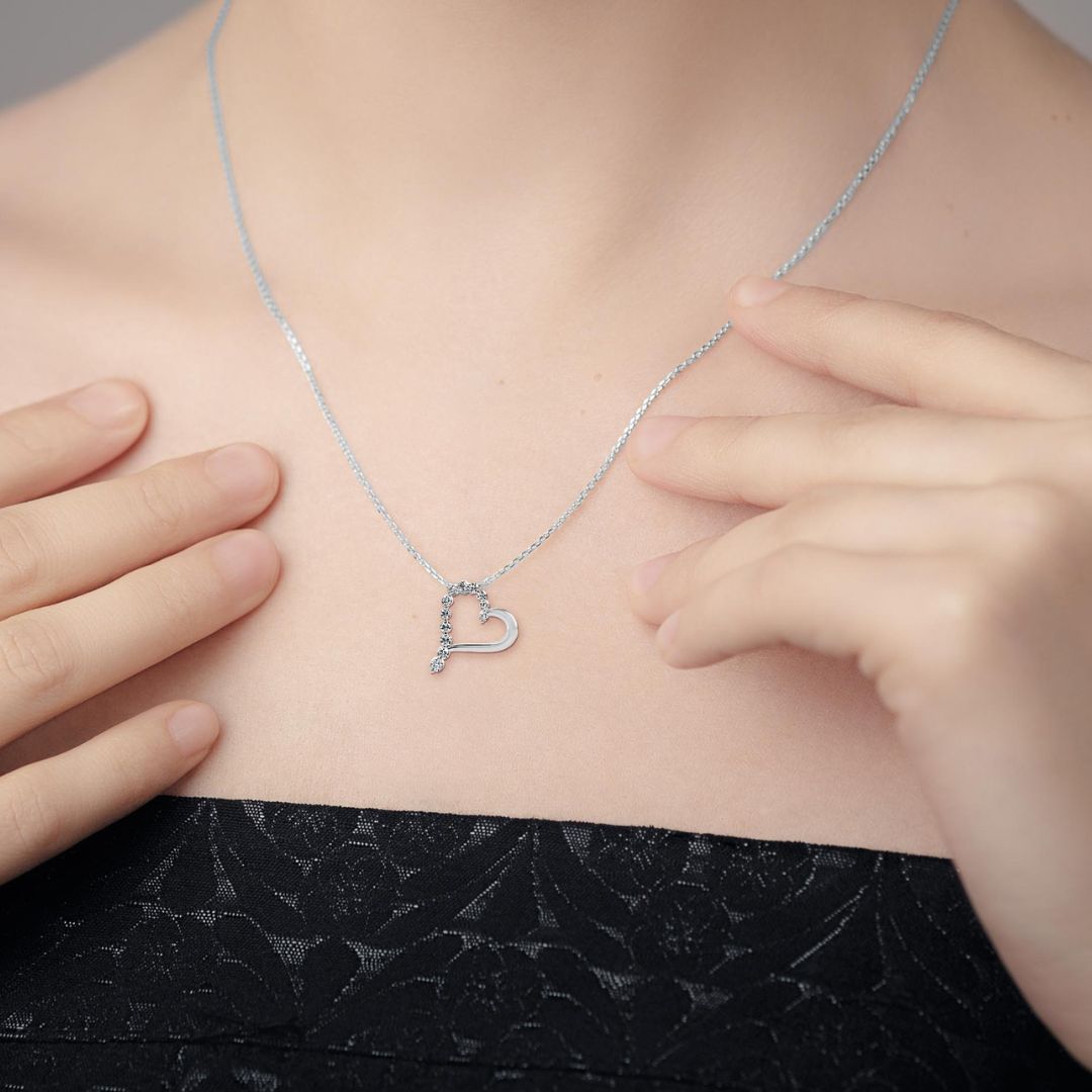 Diamond Studded Love Pendant