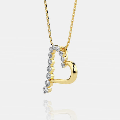 Diamond Studded Love Pendant