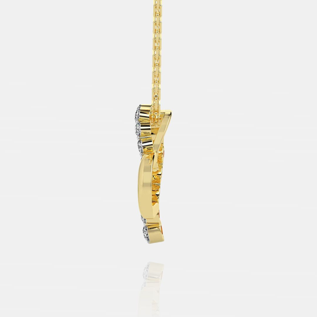Diamond Studded Love Pendant